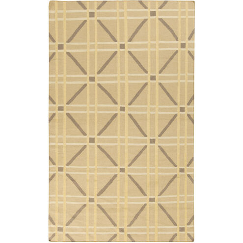 Sheffield Market 96 X 60 inch Dark Brown, Bright Yellow, Butter, Khaki Rug
