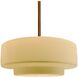 Radiance Collection - Tier Pendant Ceiling Light in Brushed Brass, Black Cord, Replaceable Bulb, Muted Yellow, 14.5W x 5.25H, Form+Finish+Function