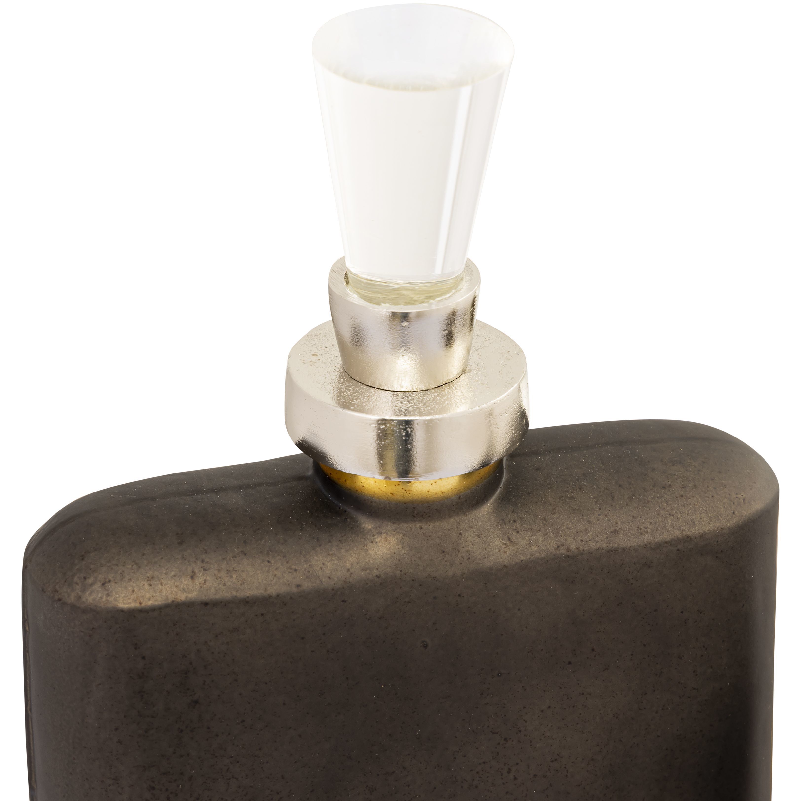 Mara Metallic Brown with Polished Nickel Bottle, Set of 2