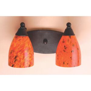 Classico 2 Light 14 inch Dark Rust Vanity Light Wall Light