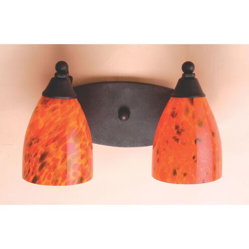 Classico 2 Light 14 inch Dark Rust Vanity Light Wall Light