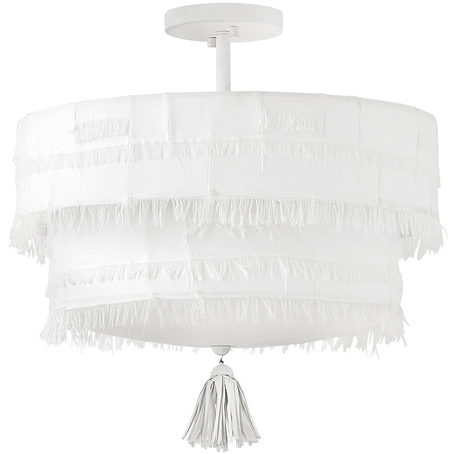 Lisa McDennon Baya 4 Light 18 inch Textured Plaster Semi-flush Mount Ceiling Light