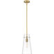 Kira 1 Light 6.5 inch Modern Gold Pendant Ceiling Light