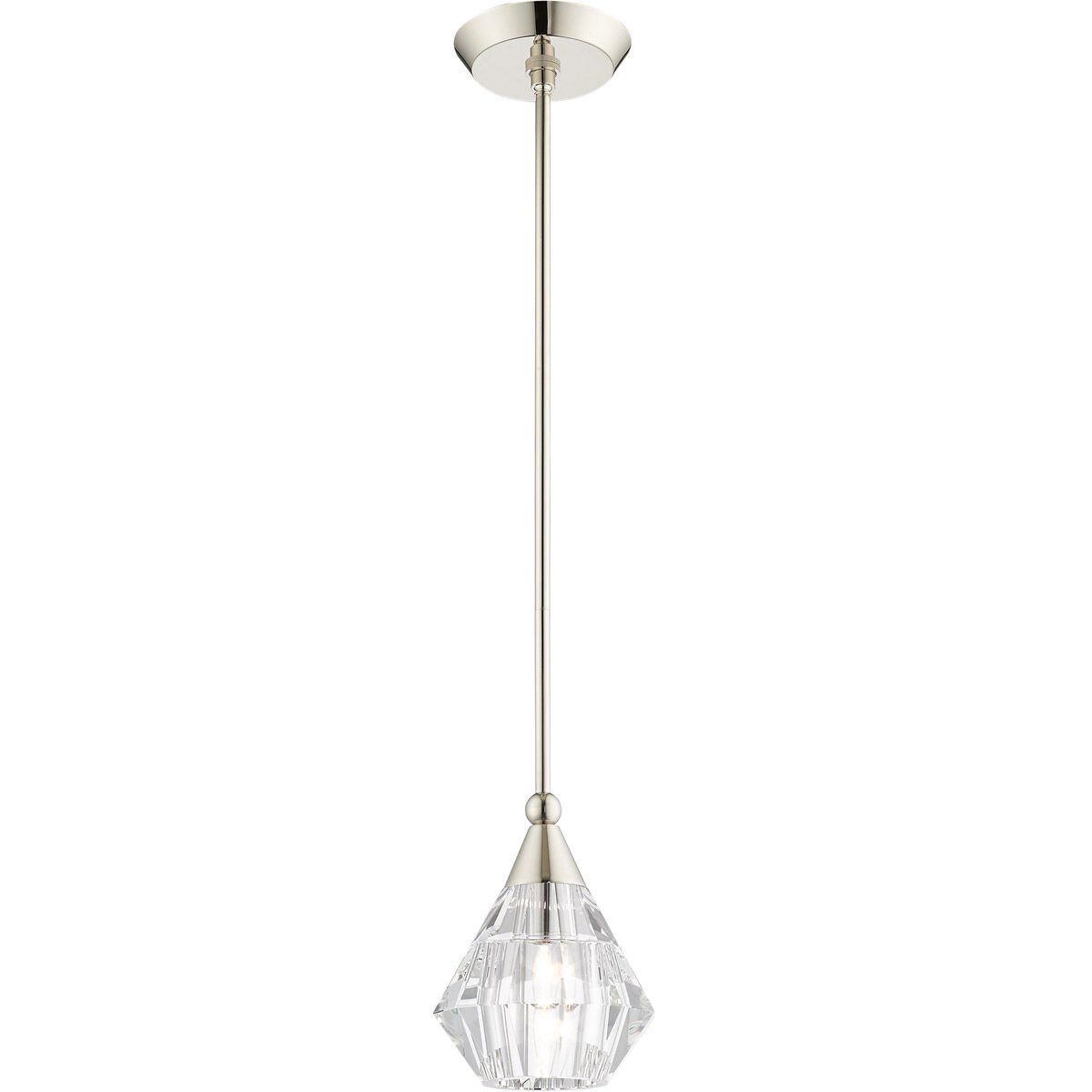 Brussels 1 Light 7 inch Polished Nickel Pendant Ceiling Light