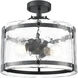 Bennetti 2 Light 14.5 inch Matte Black Indoor Semi-Flush Ceiling Light