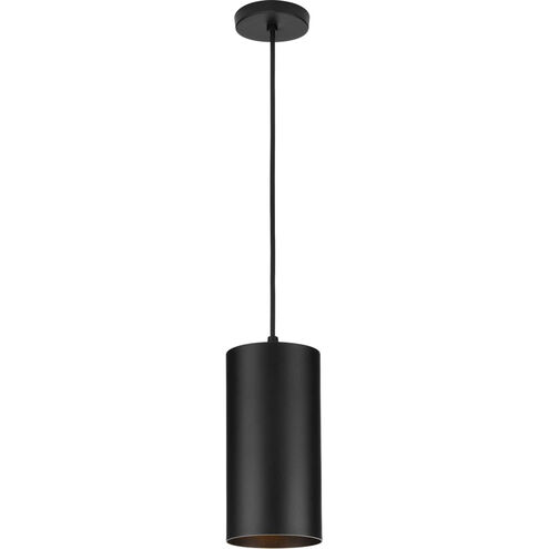 CYL RNDS 1 Light 6 inch Black Outdoor Pendant