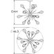 Blossom LED 34.5 inch Novel Brass Chandelier Ceiling Light in 2700K LED, Starburst
