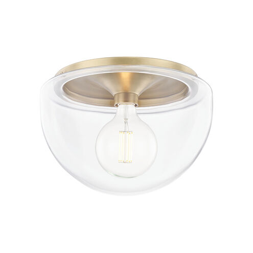 Brayden LED 14 inch Aged Brass Flush Mount Ceiling Light