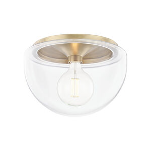Brayden LED 14 inch Aged Brass Flush Mount Ceiling Light