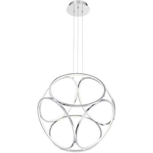 Glenview LED 24 inch Chrome Pendant Ceiling Light, Small