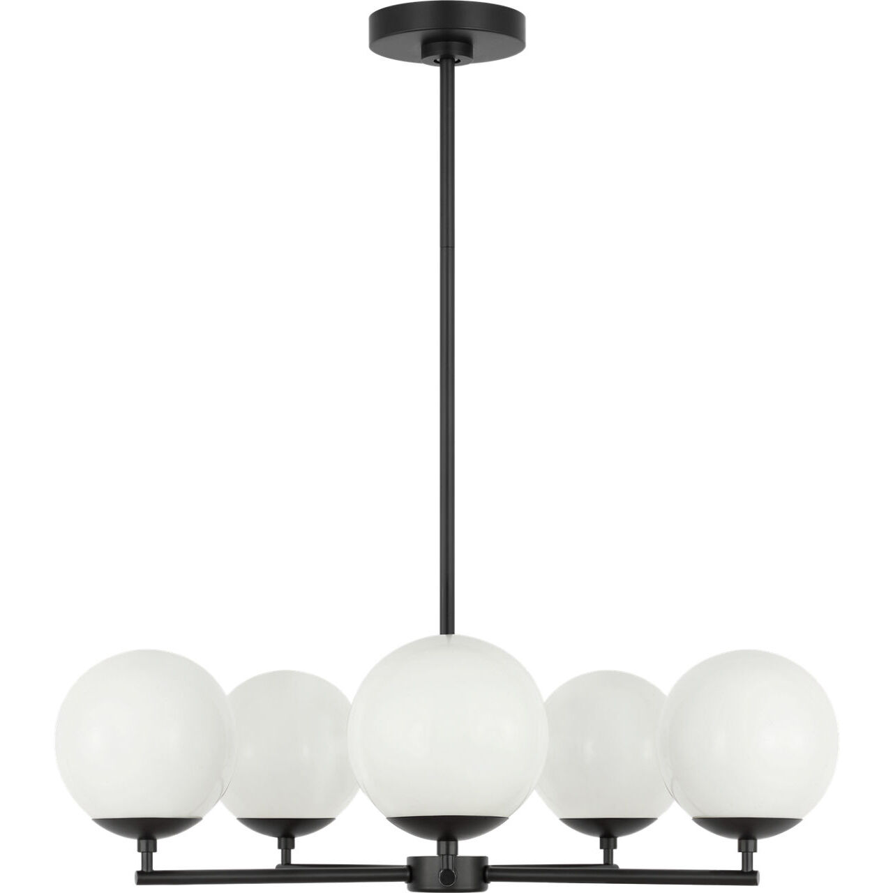 Nube 5 Light 26 inch Midnight Black Chandelier Ceiling Light in Standard
