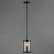 Sentinel 1 Light 7 inch Black Single Pendant Ceiling Light