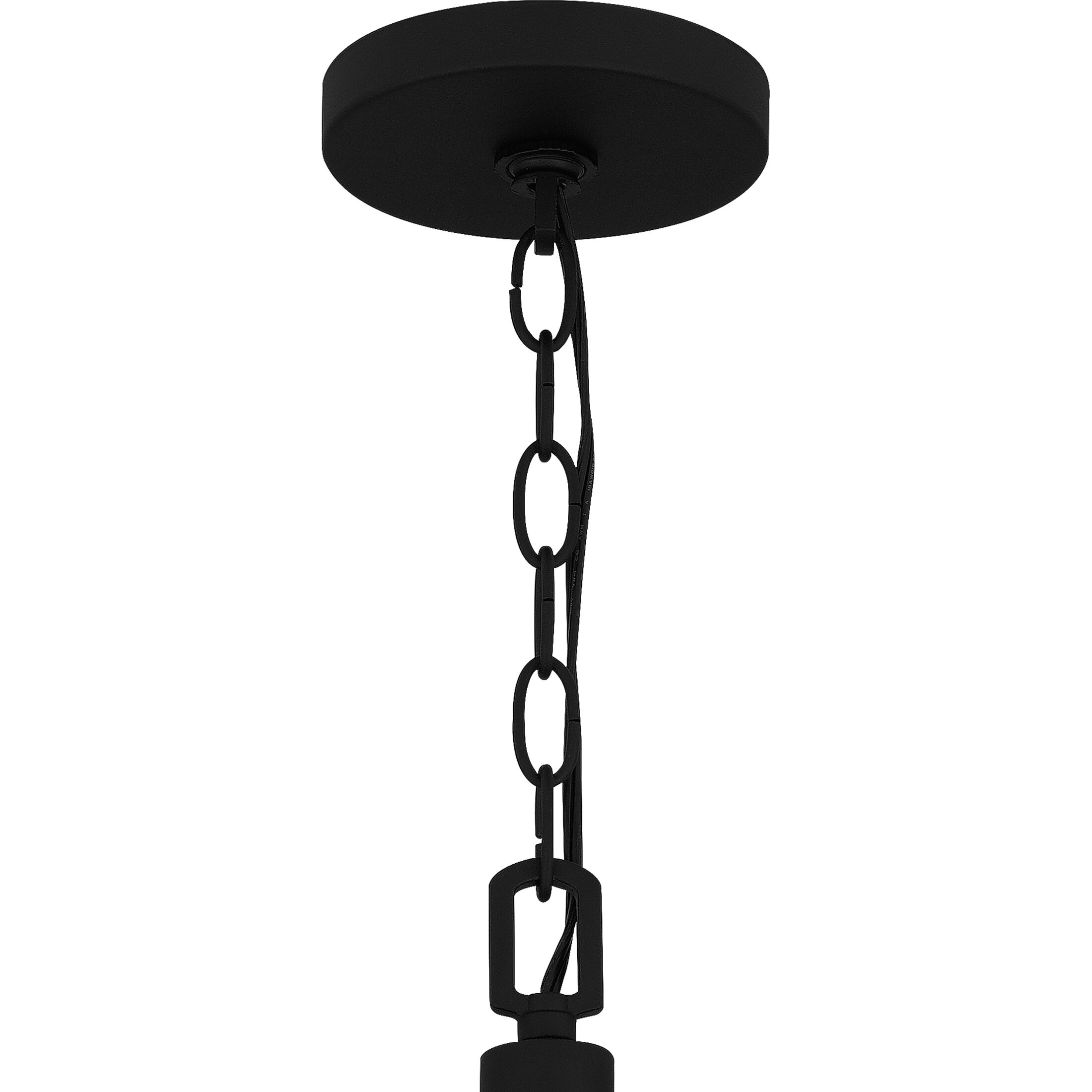Fortress 5 Light 21 inch Earth Black Pendant Ceiling Light