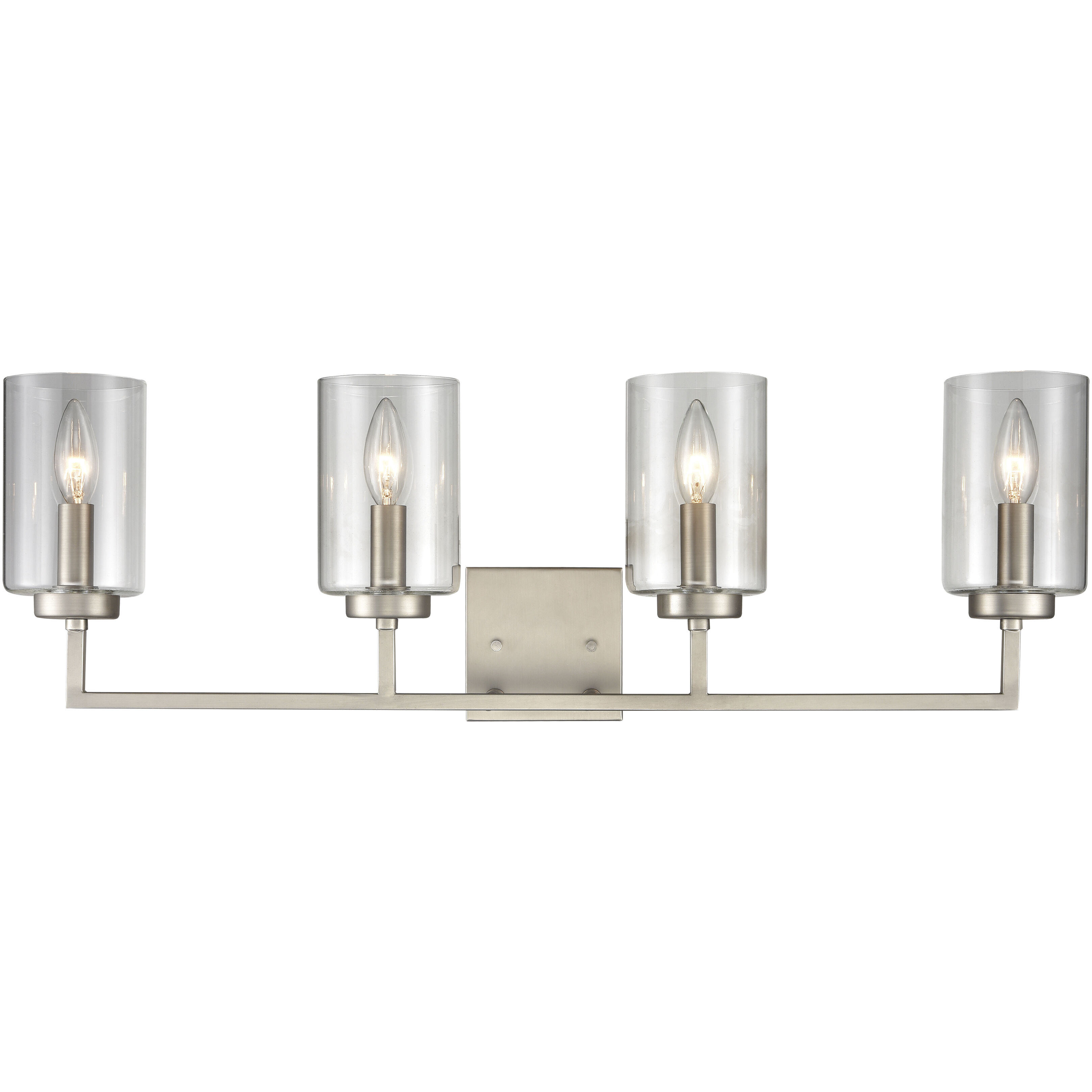 West End 4 Light 29.75 inch Brushed Nickel Vanity Light Wall Light