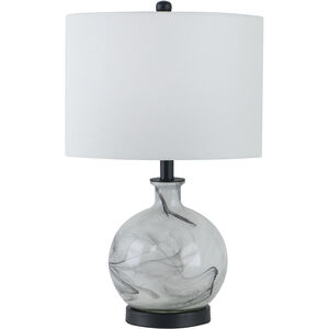 Sarris 23 inch White and Grey Table Lamp Portable Light