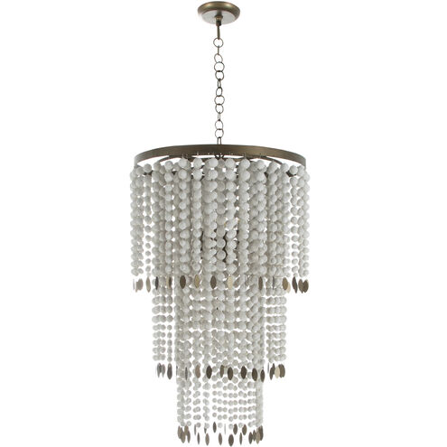 Dolores 4 Light 25.75 inch Antique Grey / Brushed Brass Chandelier Ceiling Light