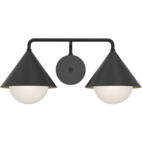 Alora Mood Remy 2 Light 21.13 inch Matte Black Bath Vanity Light Wall Light