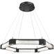 Axis LED 34.6 inch Matte Black Ring Chandelier Ceiling Light