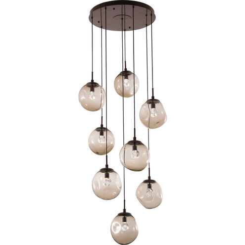 Aster LED LED Burnished Bronze Chandelier Ceiling Light, Round Multi-Pendant