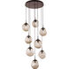 Aster LED LED Classic Silver Chandelier Ceiling Light, Round Multi-Pendant