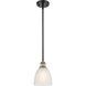 Ballston Castile 1 Light 6 inch Black Antique Brass Pendant Ceiling Light in White Glass, Ballston
