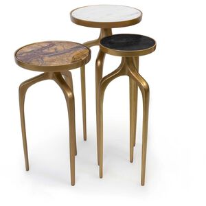 Mixer 24 X 11 inch Natural Brass Side Table