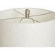 Cameron 32 inch 100.00 watt Malta Cream and Silver Table Lamp Portable Light
