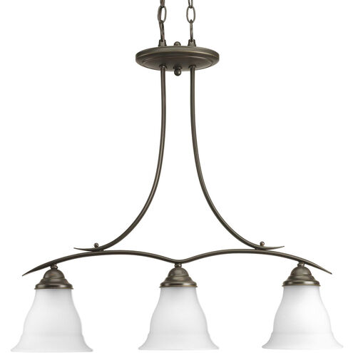 Trinity 3 Light 6.5 inch Antique Bronze Chandelier Ceiling Light