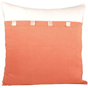 Maris 20 inch Coral with White Pillow, Cover Only