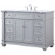 Wesley 48 X 21.5 X 35 inch Grey Vanity Sink Set in Gray