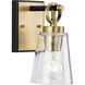 Cassell 1 Light 4.75 inch Vintage Brass Bathroom Vanity Light Wall Light