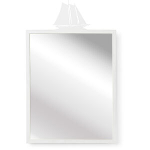 Jamie Merida 38 X 24 inch Matte White/Clear Wall Mirror