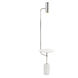 Illuminated Marble and Polished Nickel Floor Lamp Portable Light