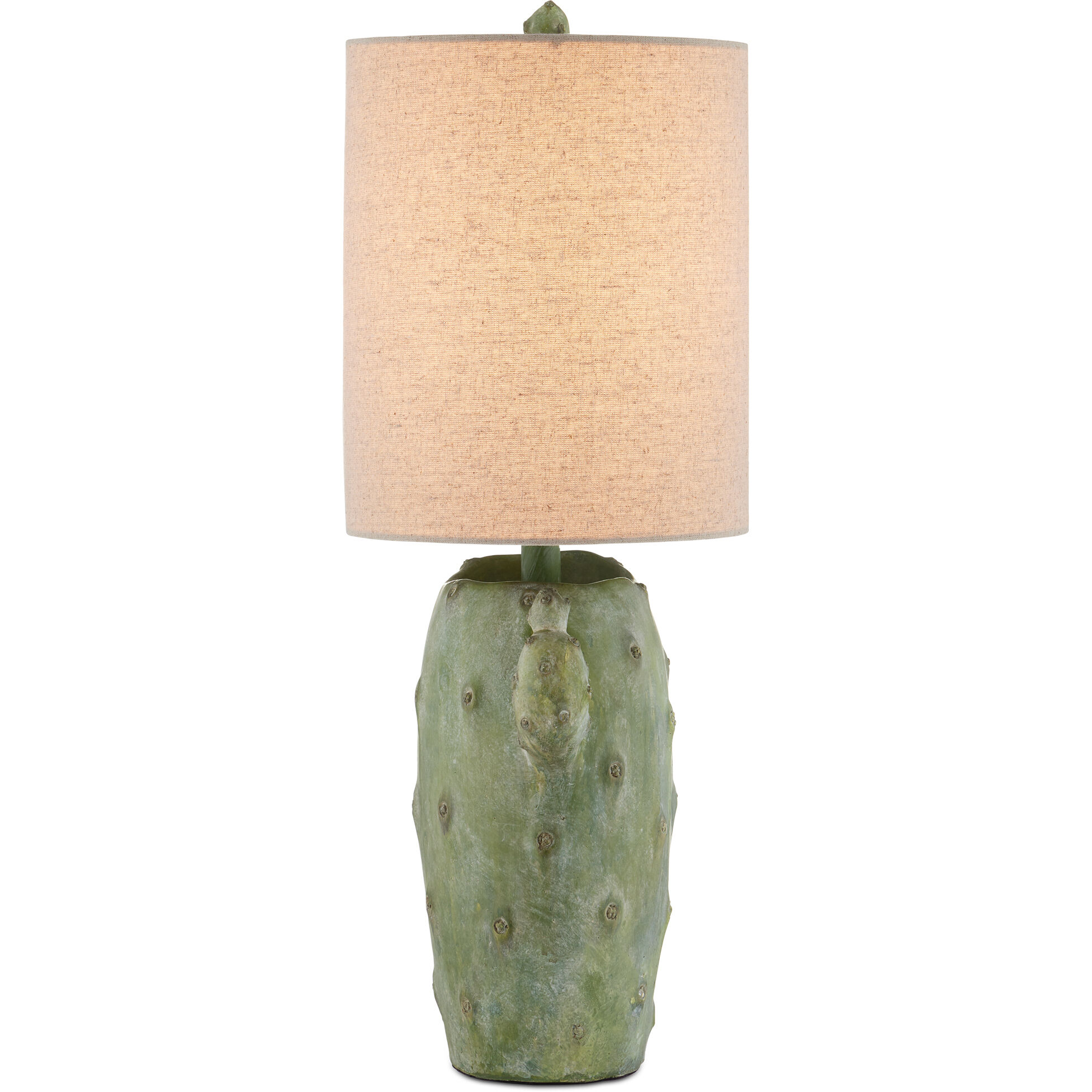 Cactus 27 inch 150 watt Antiqued Green Table Lamp Portable Light