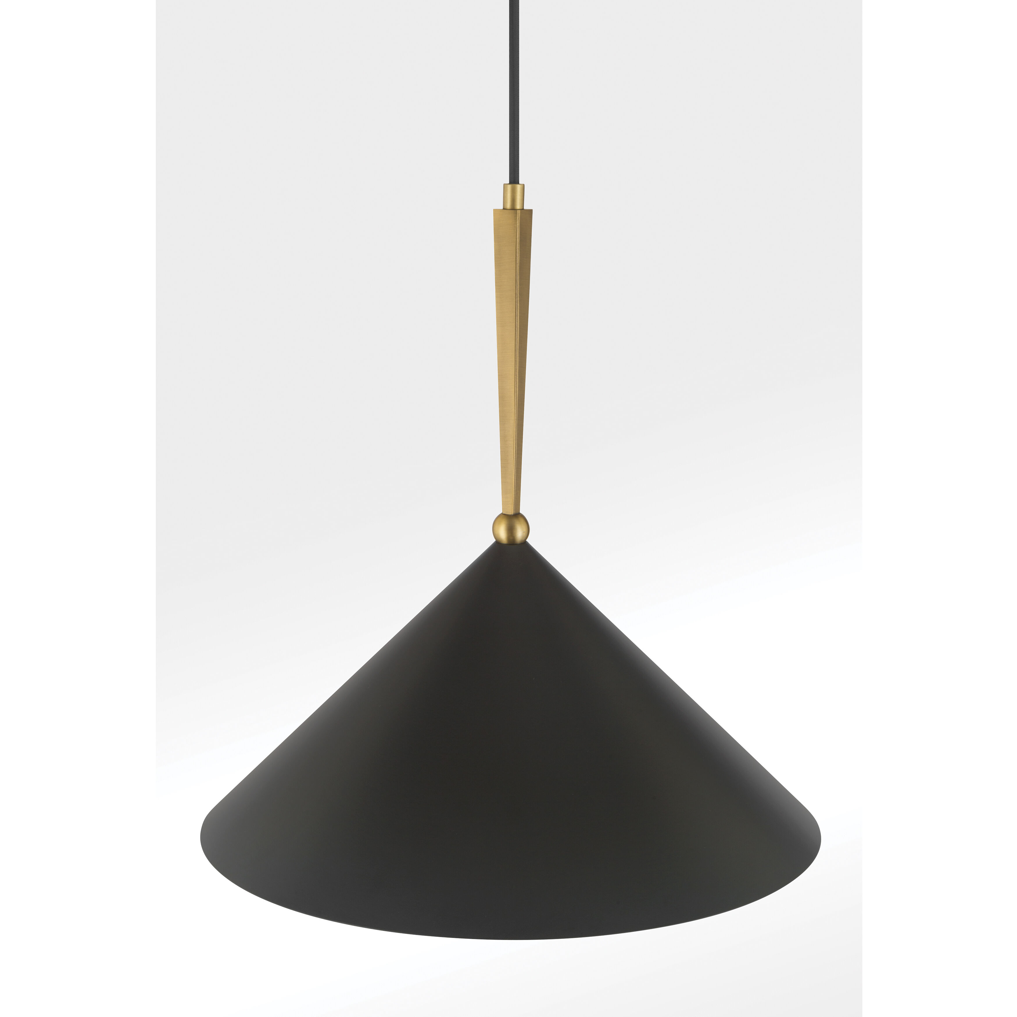 Cortan 1 Light 16 inch Legacy Brass and Dark Bronze Pendant Ceiling Light