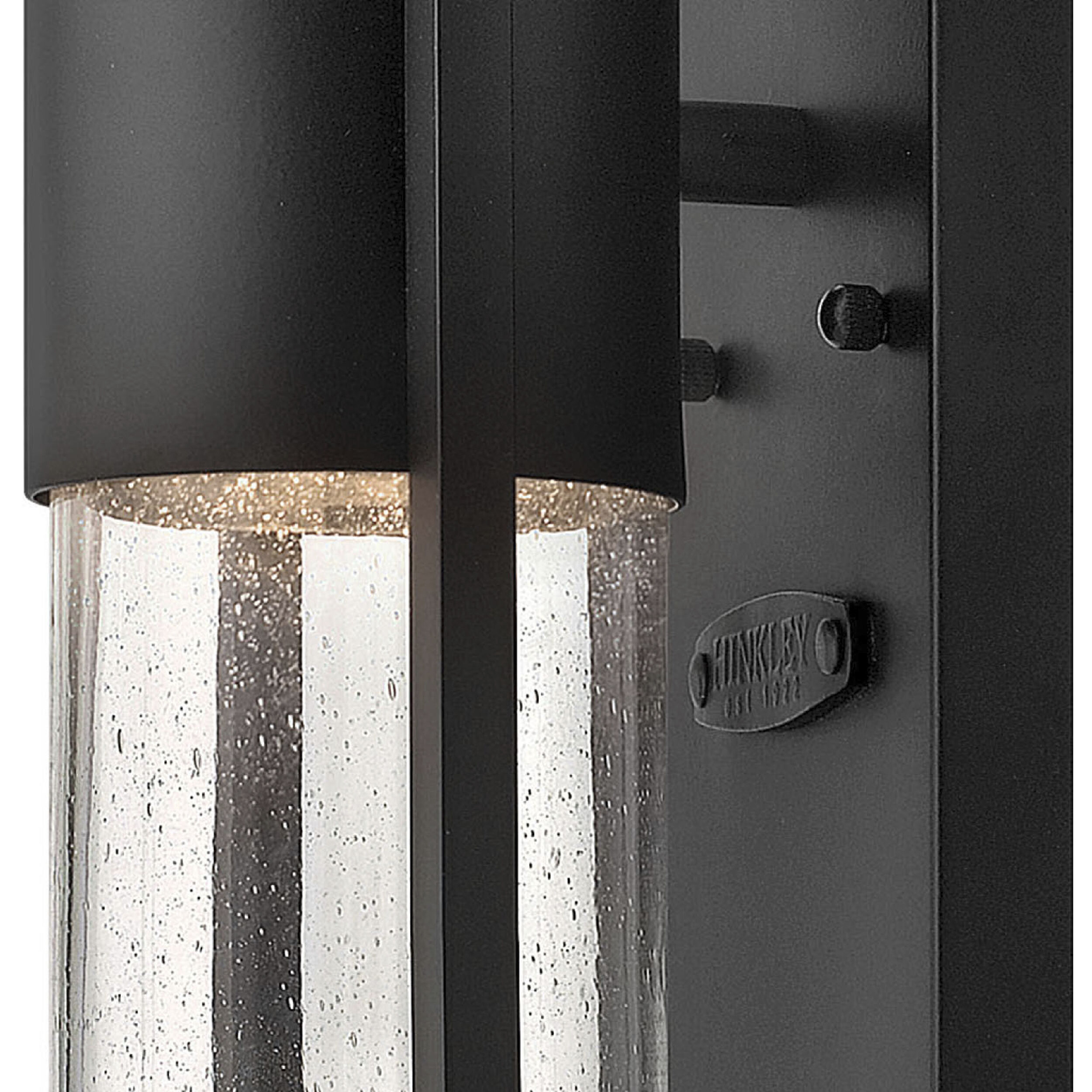 Shelter LED 12 inch Black Outdoor Wall Sconce