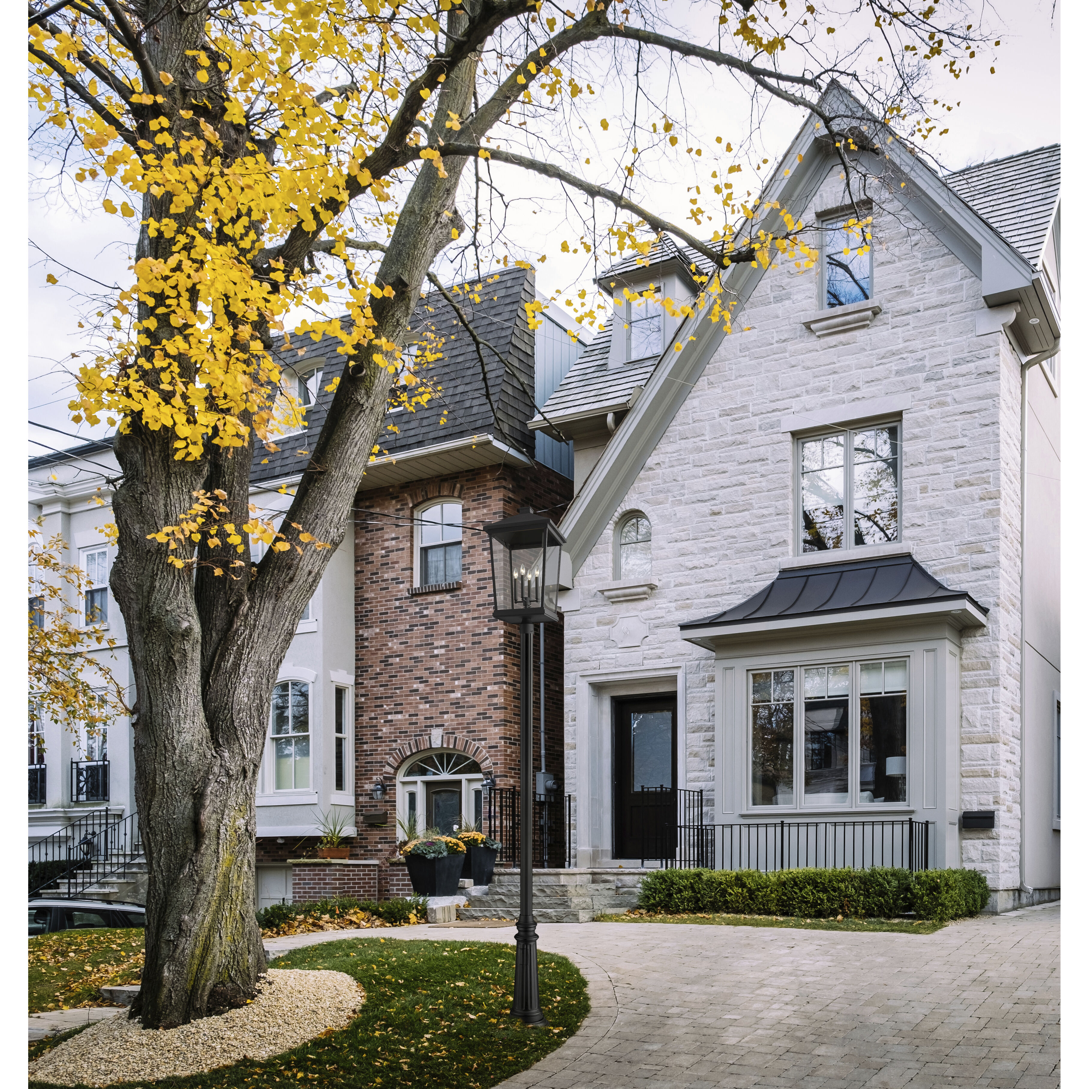 Beacon 4 Light 125.5 inch Black Outdoor Post Mounted Fixture