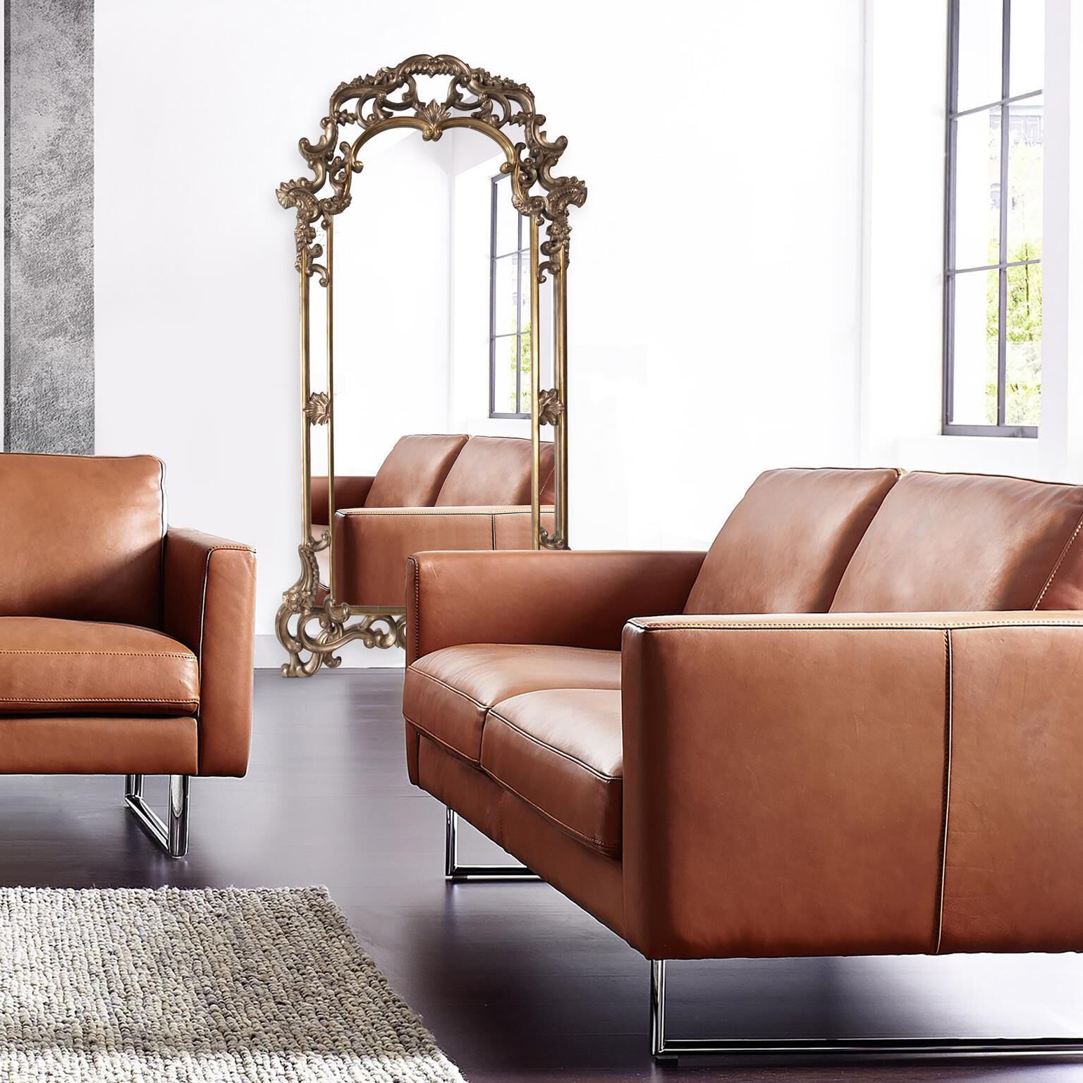 Imperial 83 X 44 inch Mottled Bronze Wall Mirror 