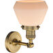 Franklin Restoration Fulton 1 Light 7 inch Brushed Brass Semi-Flush Mount Ceiling Light in Matte White Glass, Franklin Restoration