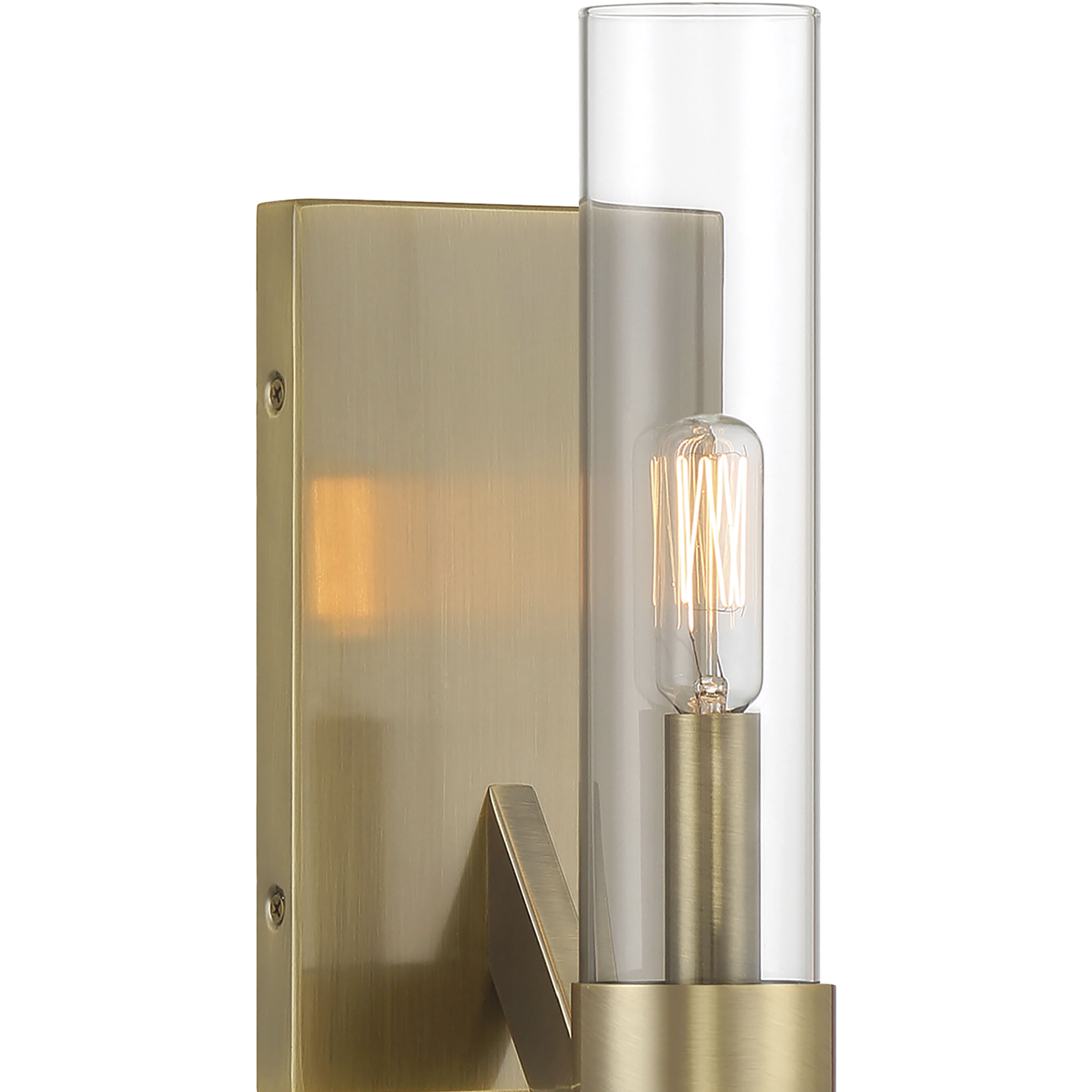 Rohe Sconce Wall Light in Oxidized Brass