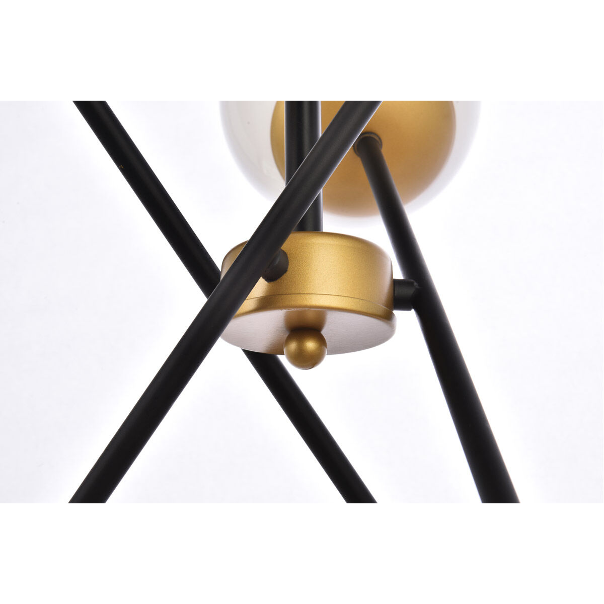 Axl 6 Light 24 inch Black and Brass Pendant Ceiling Light