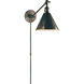 Chapman & Myers Boston3 17.5 inch 60.00 watt Bronze Single Arm Library Light Wall Light