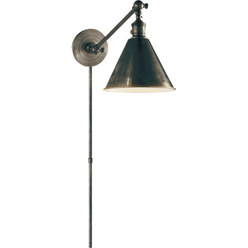 Chapman & Myers Boston3 17.5 inch 60.00 watt Bronze Single Arm Library Light Wall Light