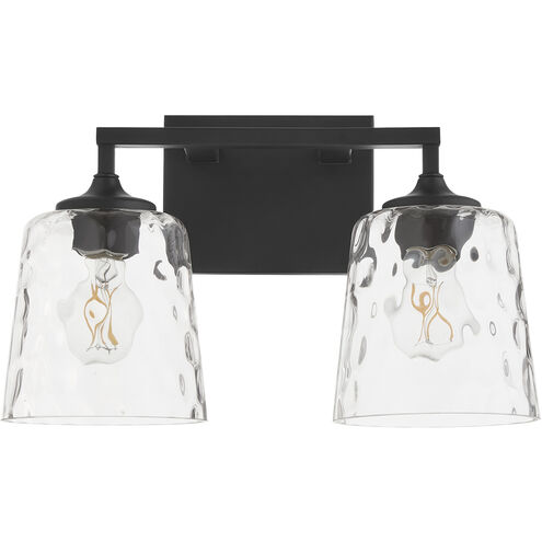 Eldorado 2 Light 15 inch Matte Black Vanity Light Wall Light