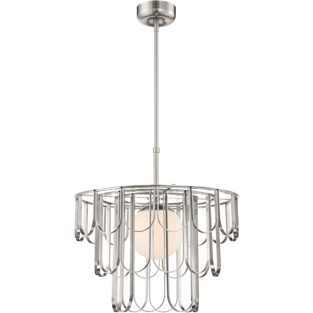 Melody 1 Light 24 inch Brushed Polished Nickel Pendant Ceiling Light