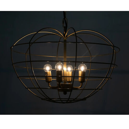 Mo 4 Light 19.5 inch Antique Brass Pendant Ceiling Light