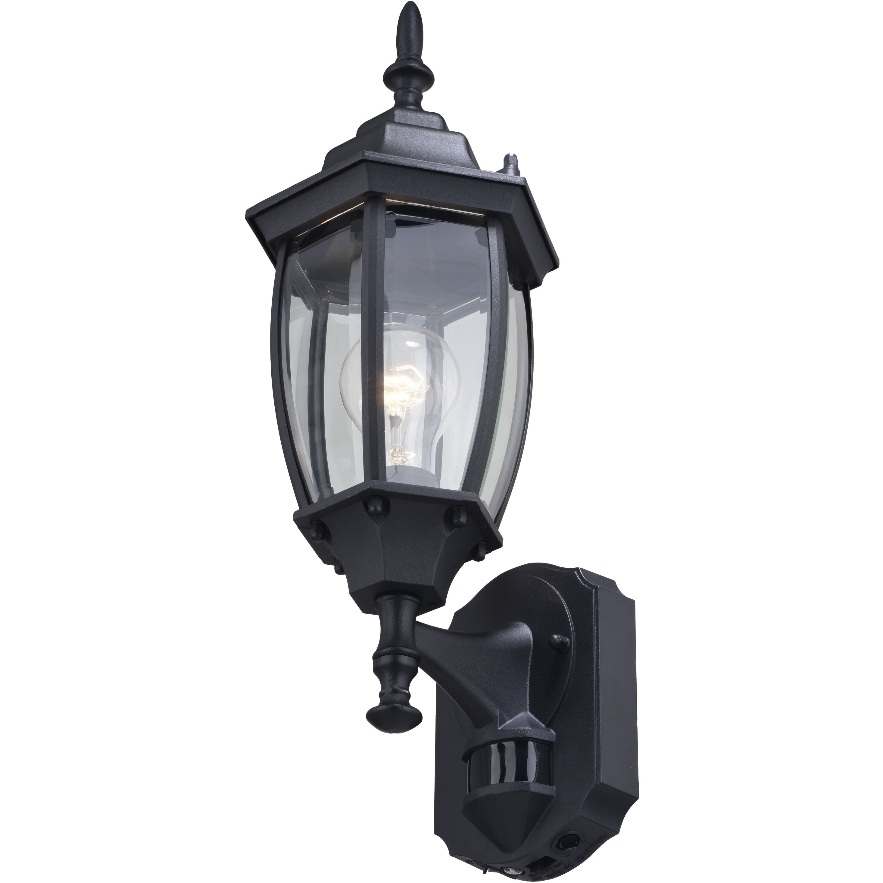 Rogers Park Textured Black Outdoor Motion Sensor