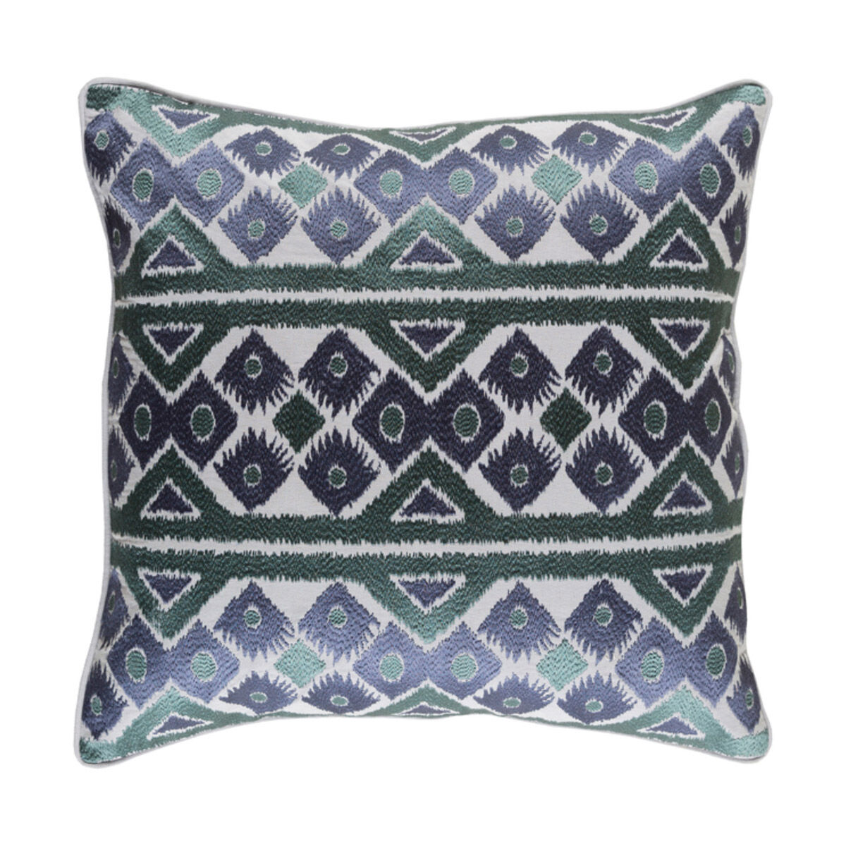 Morowa 22 X 22 inch Light Gray and Navy Pillow