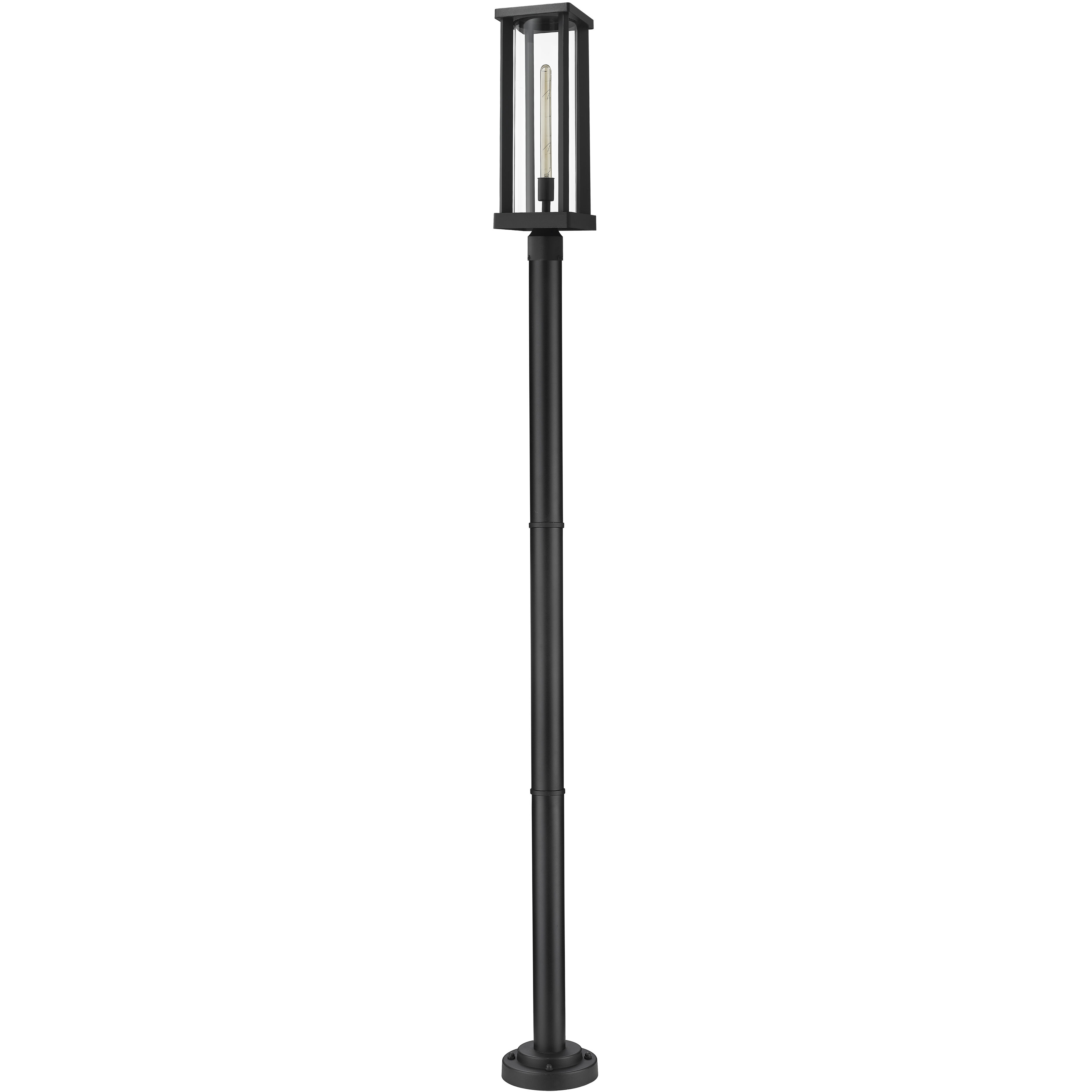 Glenwood 1 Light 93.75 inch Black Outdoor Post Mounted Fixture