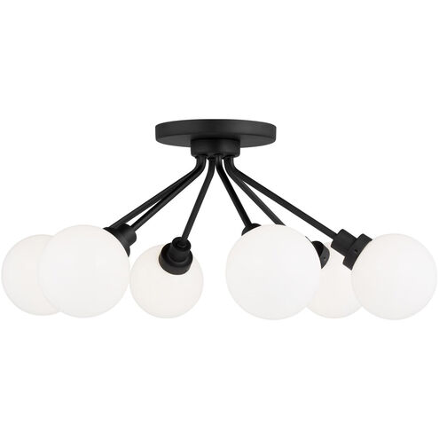 Donovan 6 Light 24 inch Midnight Black Semi-Flush Mount Ceiling Light